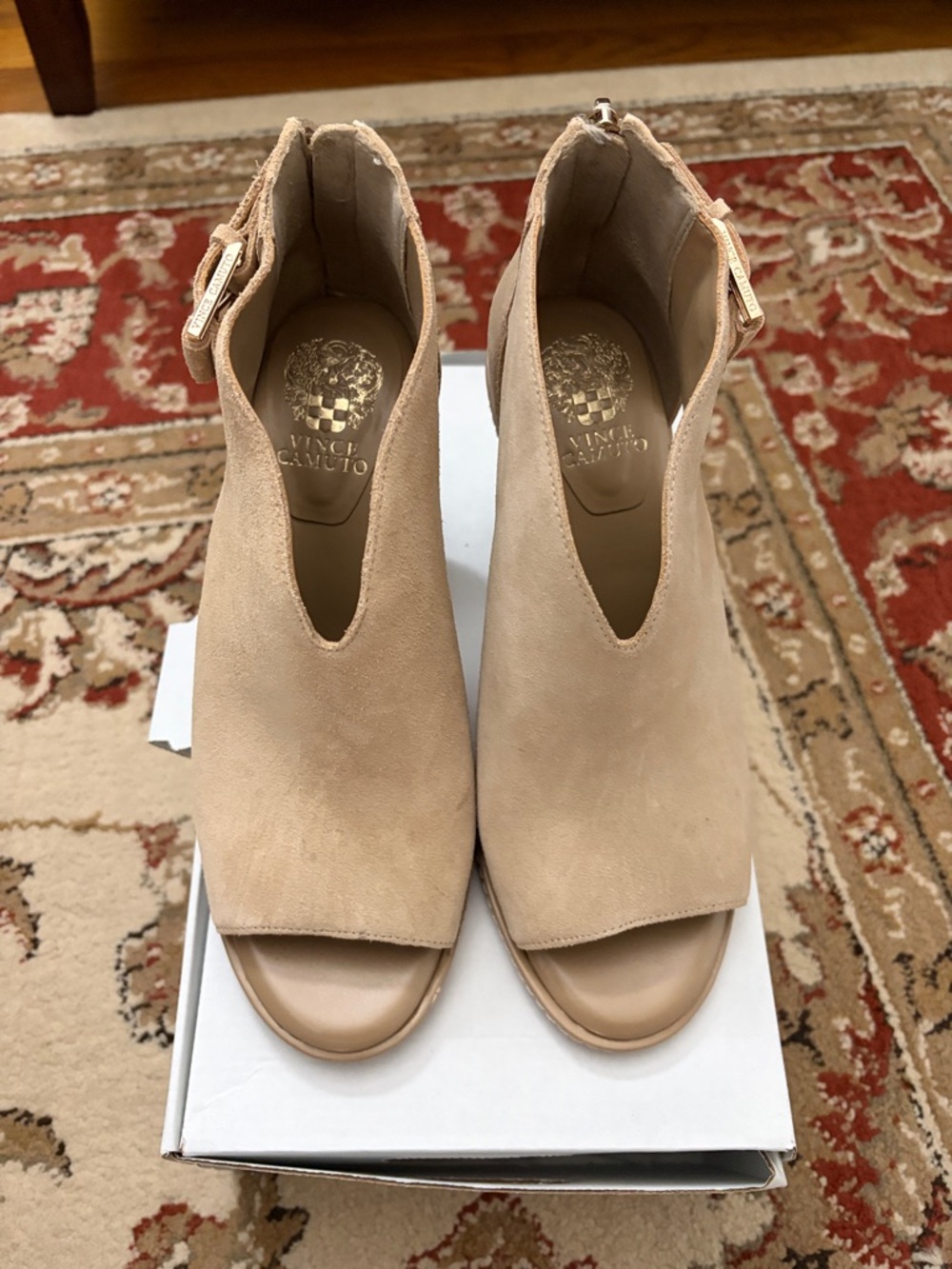 Vince Camuto Fareena Peep-Toe Ankle Booties